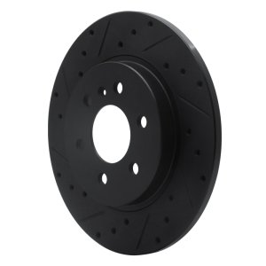 Buick Terraza Brake Rotor (1) - Rear Left - R1 Concepts - Drilled & Slotted - Black - `06-`09